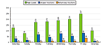 Statistics - graph of visitor numbers