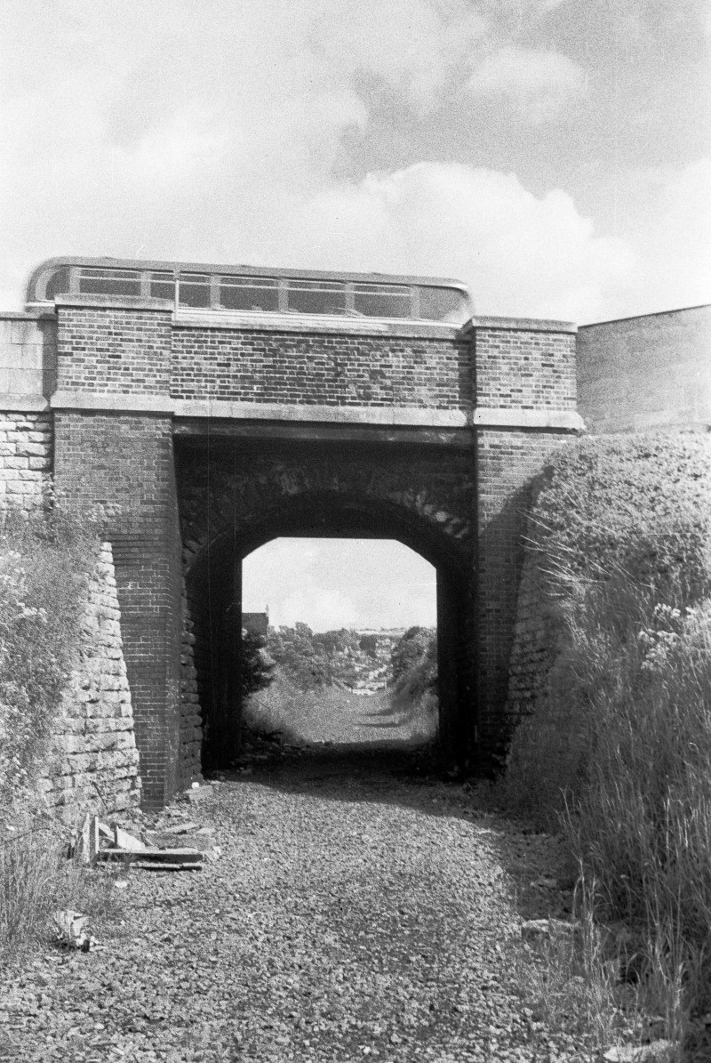 Claude Avenue Bridge from the trackbed