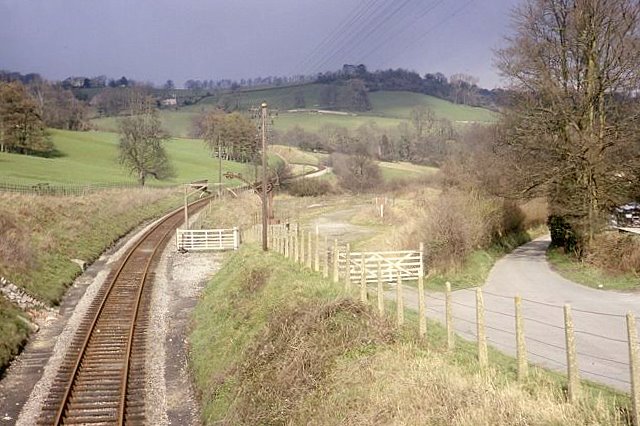 Midford Yard and the disused Somerset and Dorset Trackbed
