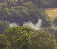 Ghost loco exhaust in Lyncombe Vale